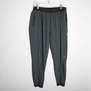 Hilly City Mens Mid Weight Training Jogger Pant Large Gray Pull On Stretch